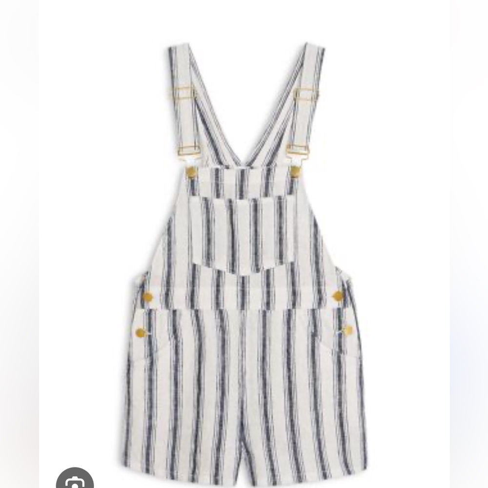 WeWoreWhat Linen Striped Overall NWT